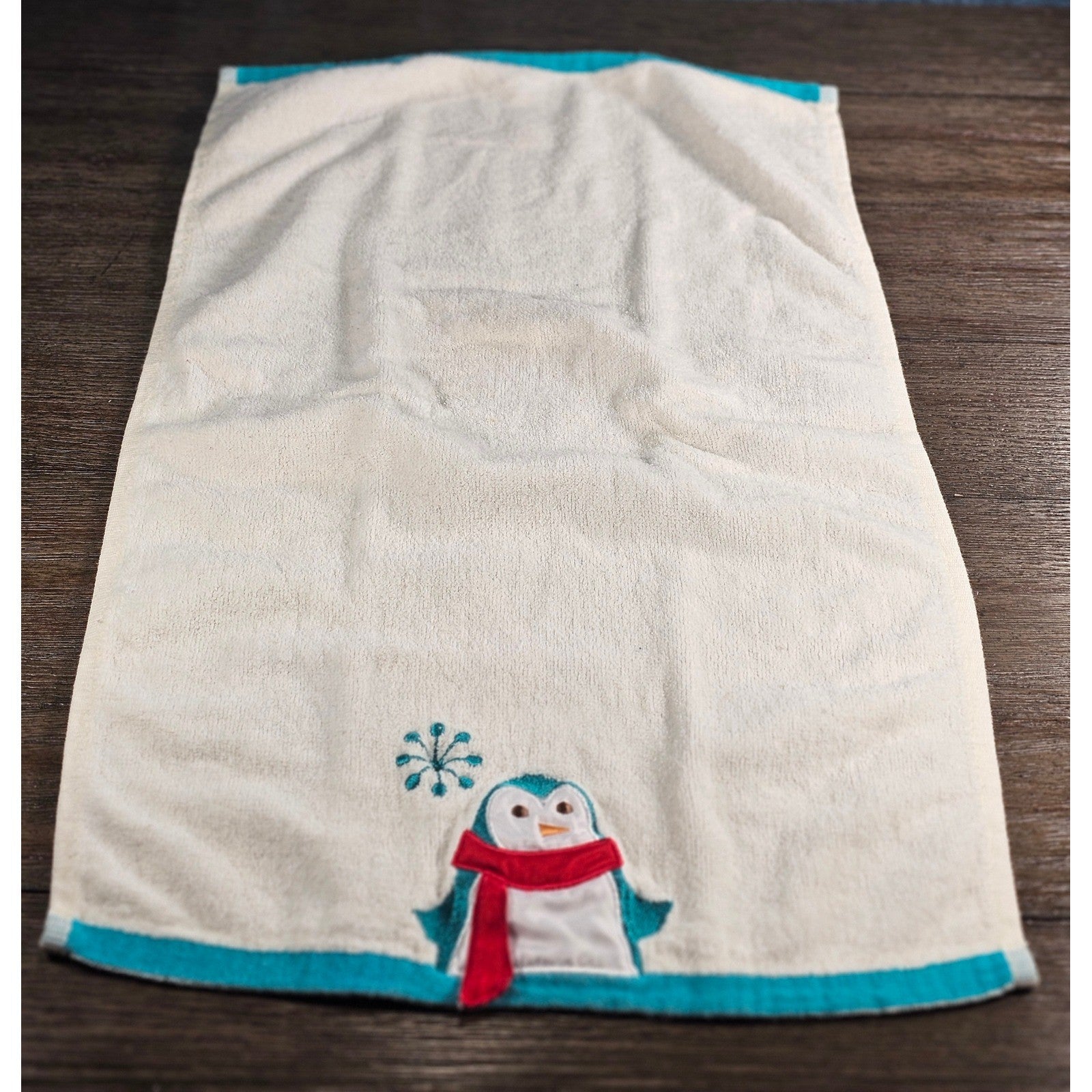 Vintage Penguin Kitchen Towels Set of 2 Cotton Winter Holiday Towels