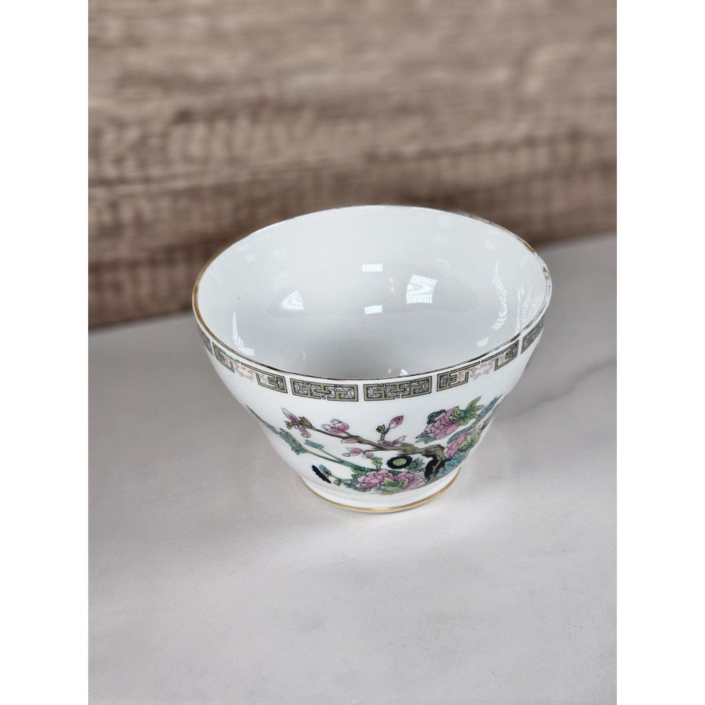 Vintage Regency English Bone China Floral Bowl | Chinoiserie Style