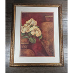 Tuscan Summer Framed Floral Wall Art 18x22 Vintage Italian Style Print
