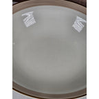Vintage International Stoneware Serving Bowl Cream Gold Rings 9 Inch