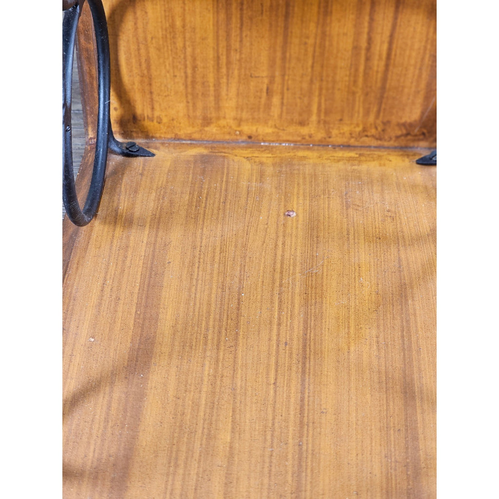 Vintage Countertop Wine Bottle Rack | Wood & Black Metal | Holds 3 Bottles