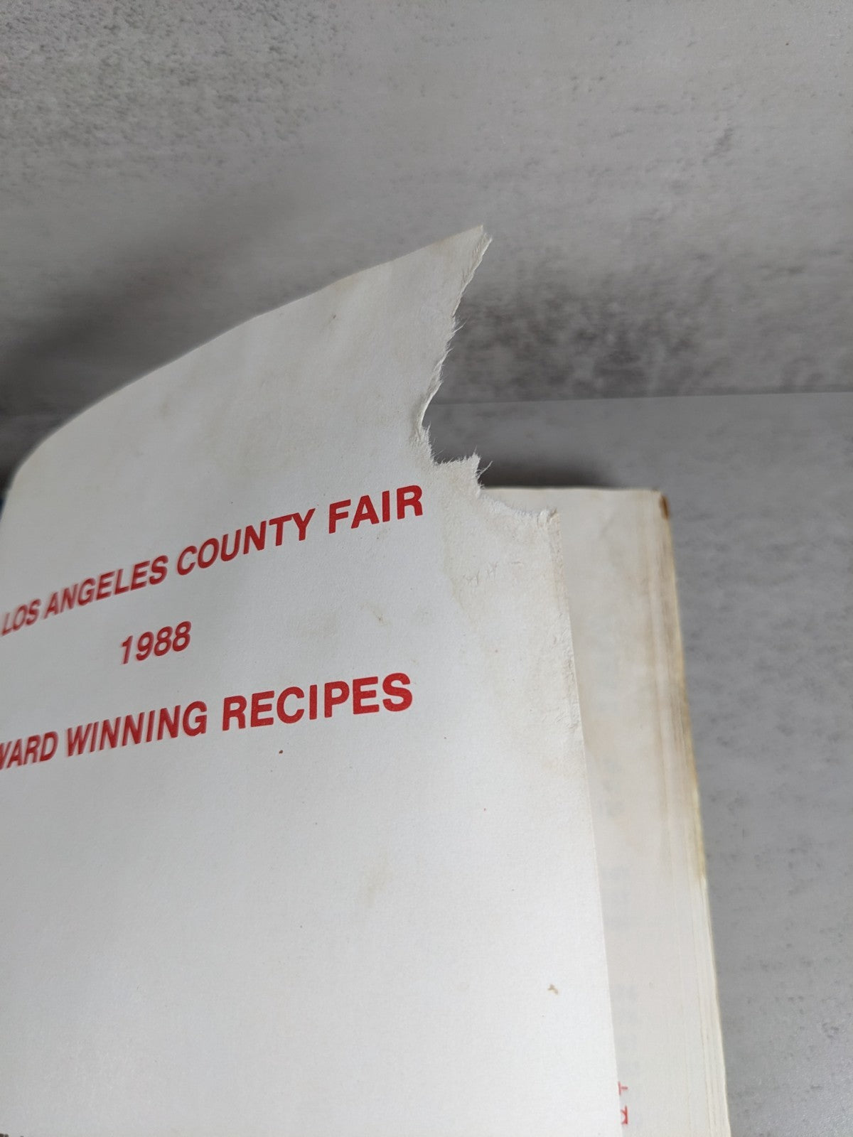 Vintage Los Angeles County Fair Award Winning Recipes 1989 Cookbook – Spiral