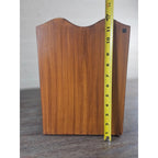 Vintage Countertop Wine Bottle Rack | Wood & Black Metal | Holds 3 Bottles