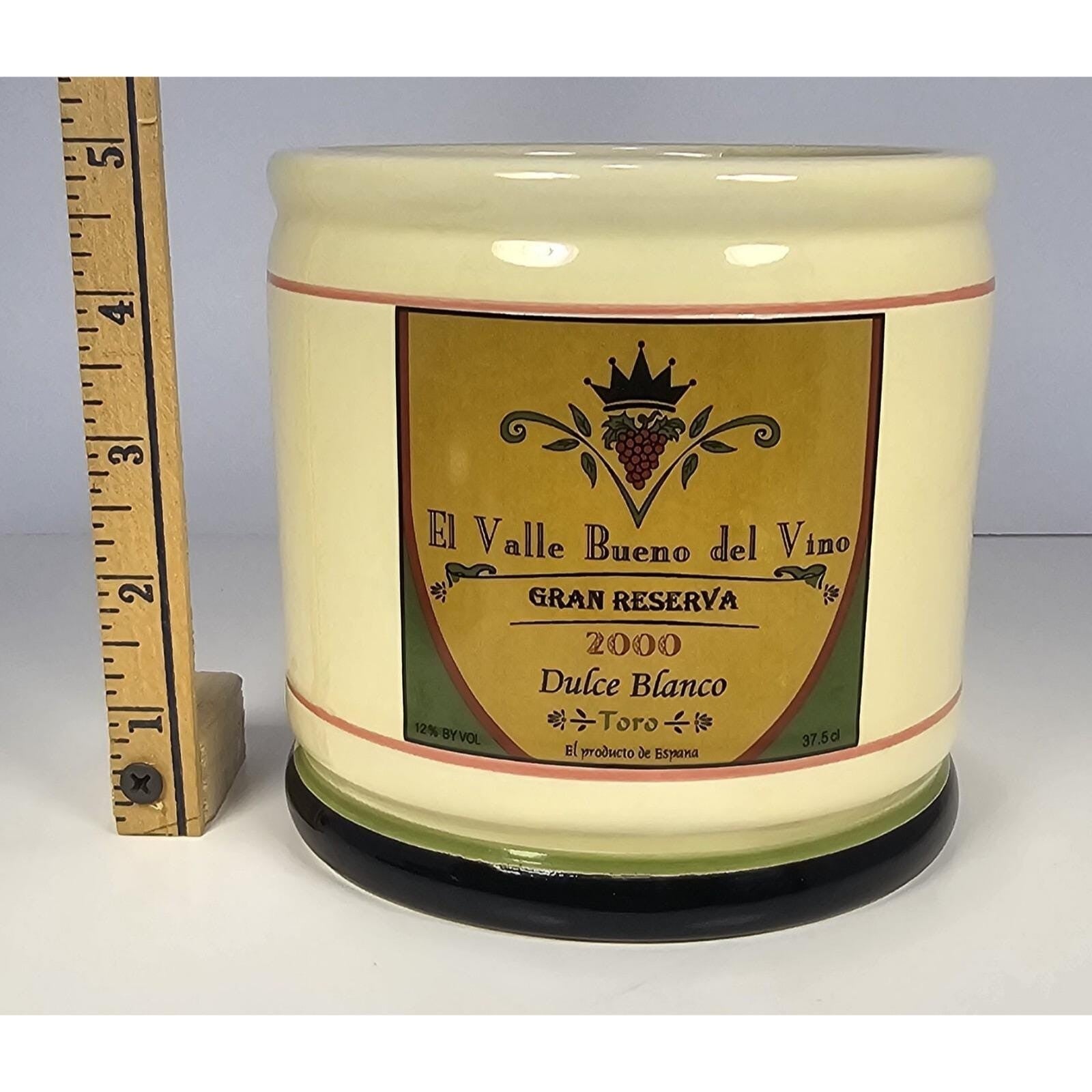 Oggi El Valle Bueno Del Vino Decorative Jar With Lid Wine Cellar Scene