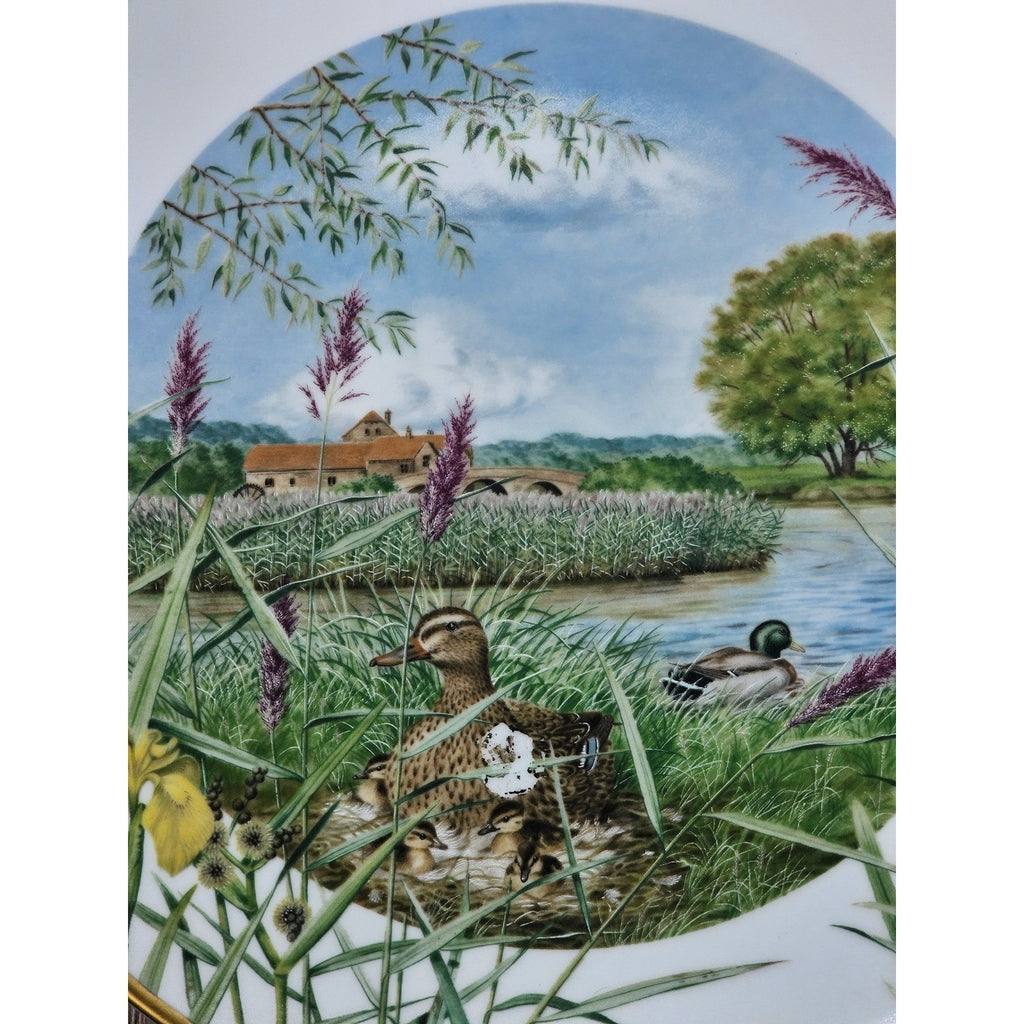 Vintage Franklin Porcelain July Beside the River Plate by Peter Barrett 9 Inch