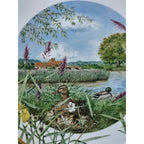 Vintage Franklin Porcelain July Beside the River Plate by Peter Barrett 9 Inch