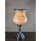 Towle Vintage Capiz Shell Table Lamp 16" Coastal Silver Accent