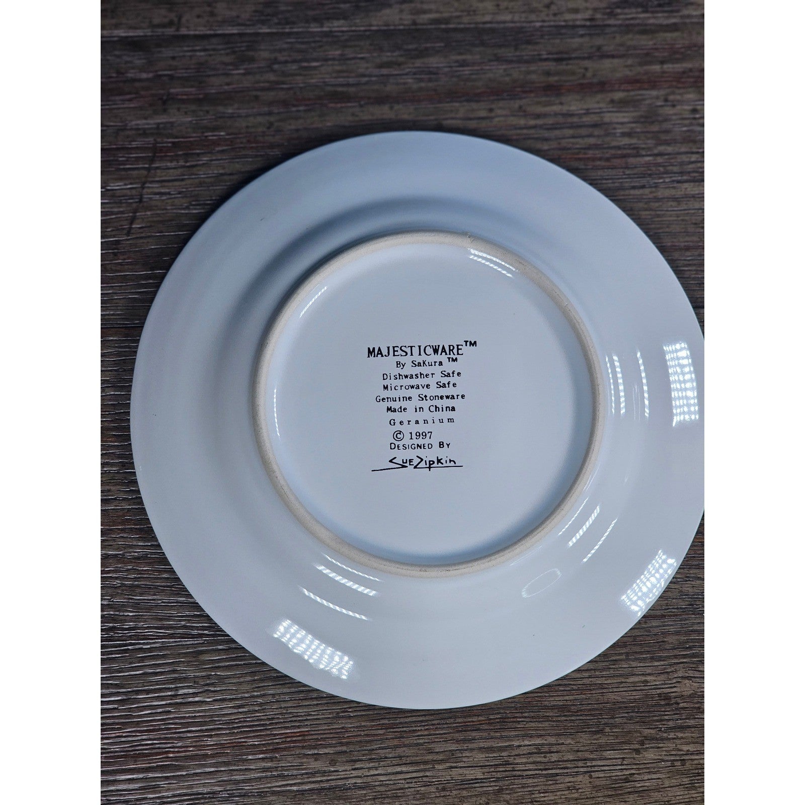 Vintage Majesticware Geranium Dessert Plates Set of 2 Sue Zipkin 8 Inch