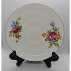 Vintage Clare Bone China Saucer Floral Gold Rim England 5.5