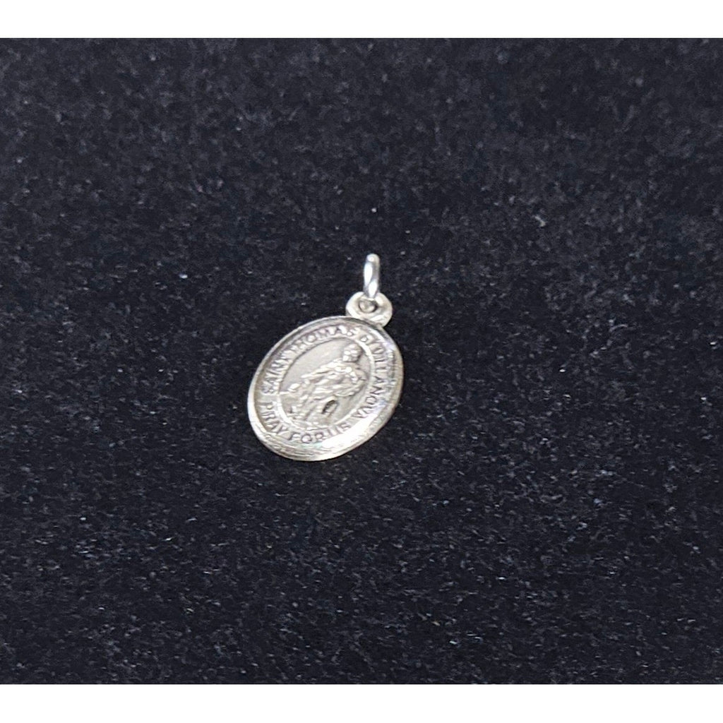 Vintage Saint Thomas Aquinas Sterling Silver Medal Pendant
