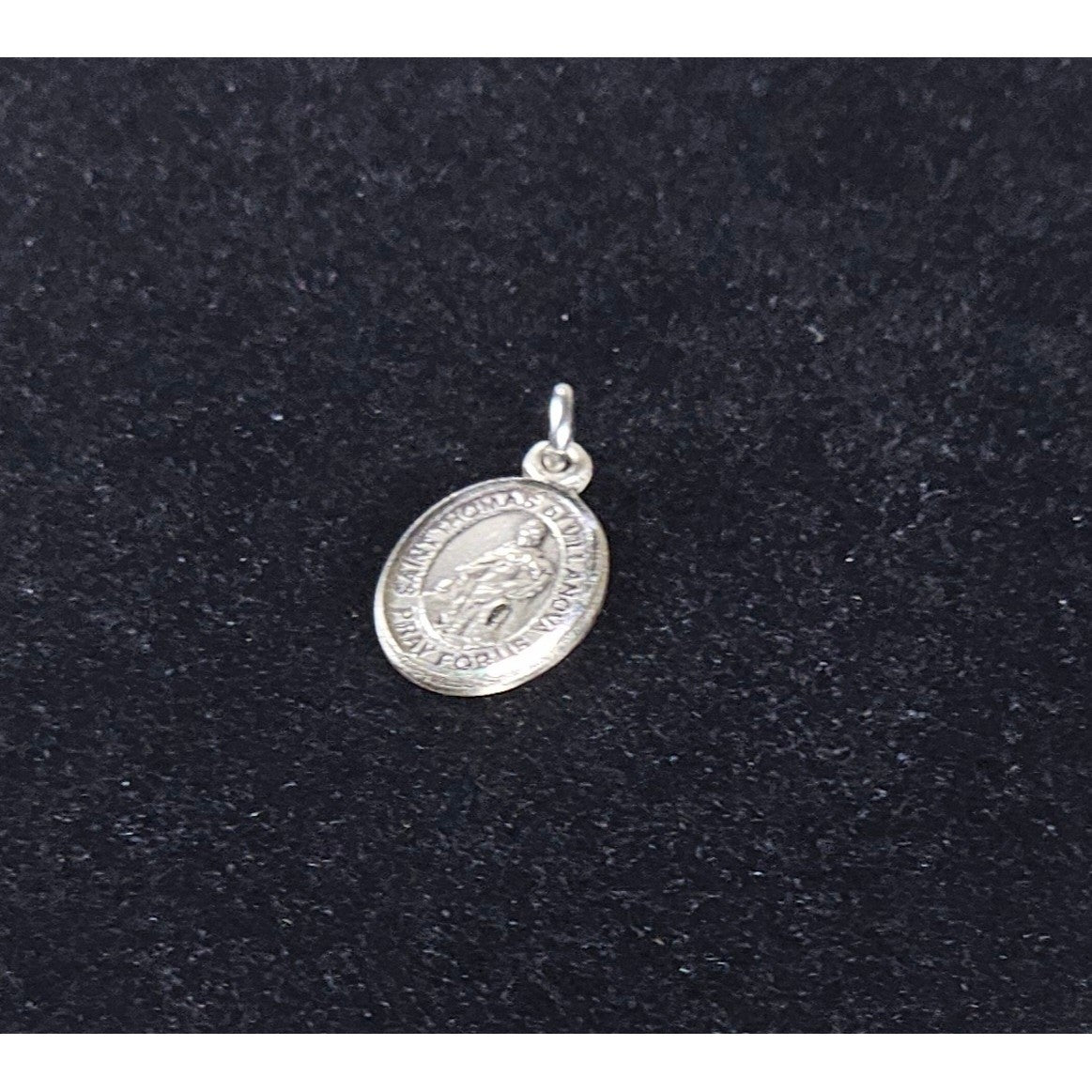 Vintage Saint Thomas Aquinas Sterling Silver Medal Pendant