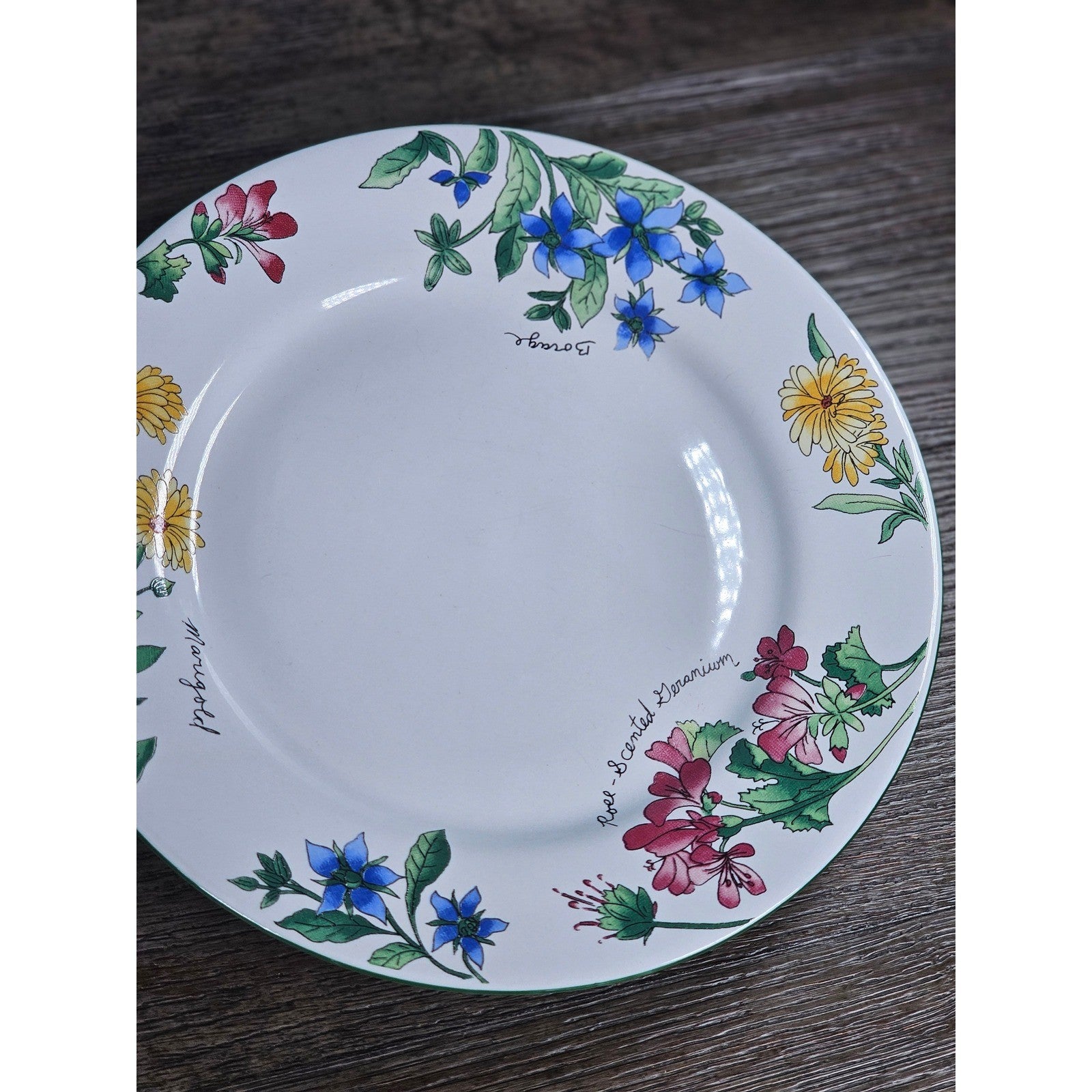 Vintage Majesticware Geranium Dessert Plates Set of 2 Sue Zipkin 8 Inch