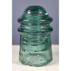 Vintage Hemingray No 9 Blue Glass Insulator May 2 1893