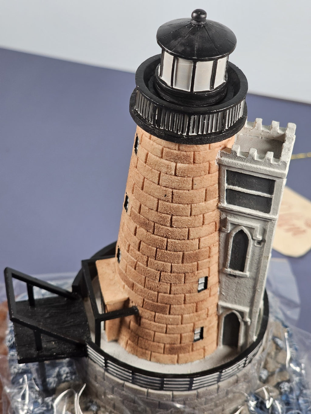 Lefton Lost Lights Bishop & Clerks MA 1857 Lighthouse Figurine With Tin & COA