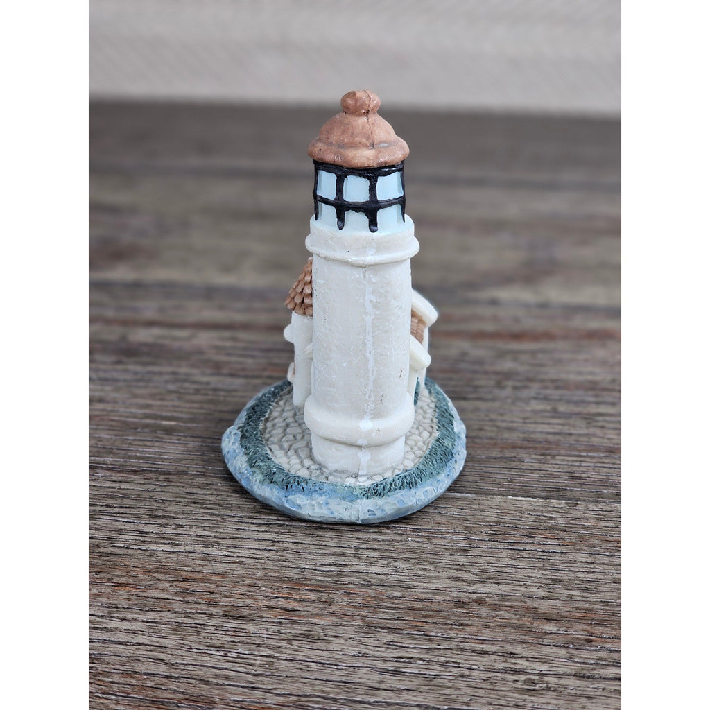 Miniature Lighthouse Resin Figurine Coastal Nautical Decor 3.5"