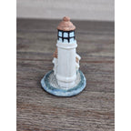 Miniature Lighthouse Resin Figurine Coastal Nautical Decor 3.5"