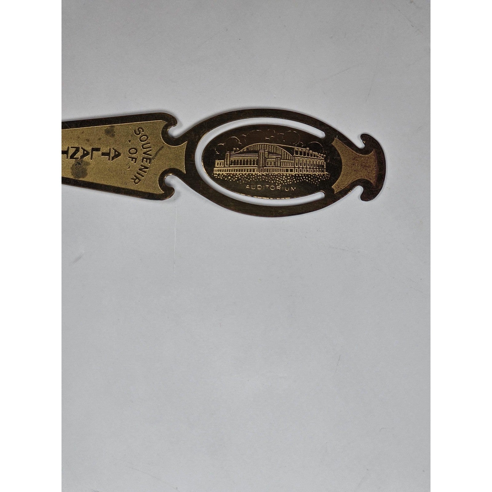 Atlantic City Bookmark Letter Opener Brass Souvenir