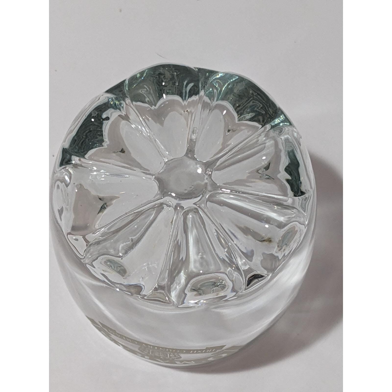 Vintage OMara Irish Country Cream Glass Etched Logo Cocktail Glass