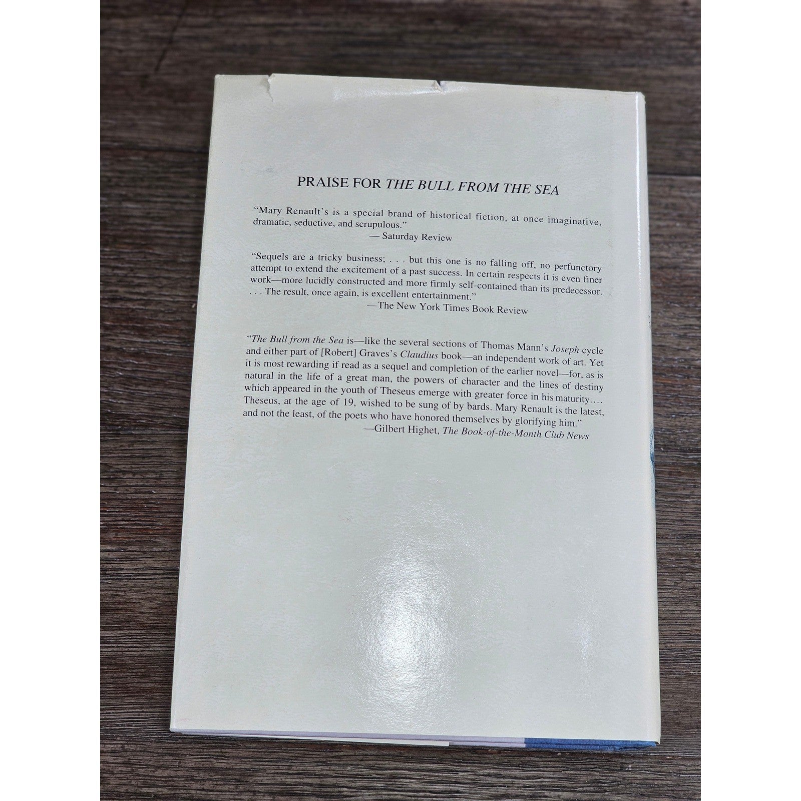 The Bull from the Sea Mary Renault 1992 HC Book of the Month