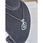 Vintage Peace Symbol Pendant Necklace Silver Tone Boho Jewelry