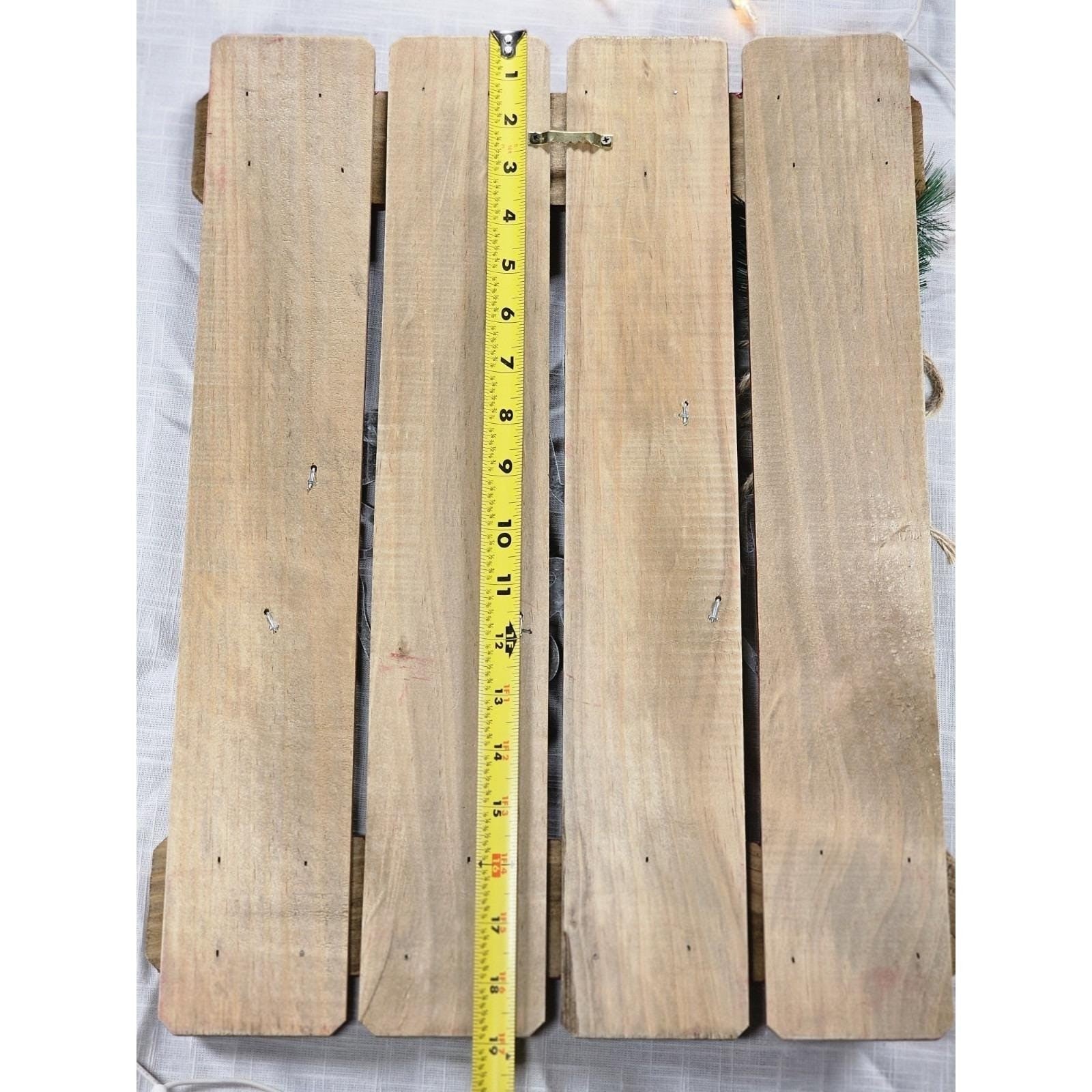 Vintage Rustic Red "Merry Christmas" Wooden Wall or Door Sign Holiday Décor