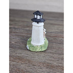 Mini Nautical Lighthouse Figurine Coastal Resin 3 Inch Decor