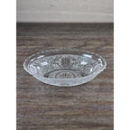 Anchor Hocking Sandwich Glass Oval Serving Bowl Scalloped Edge