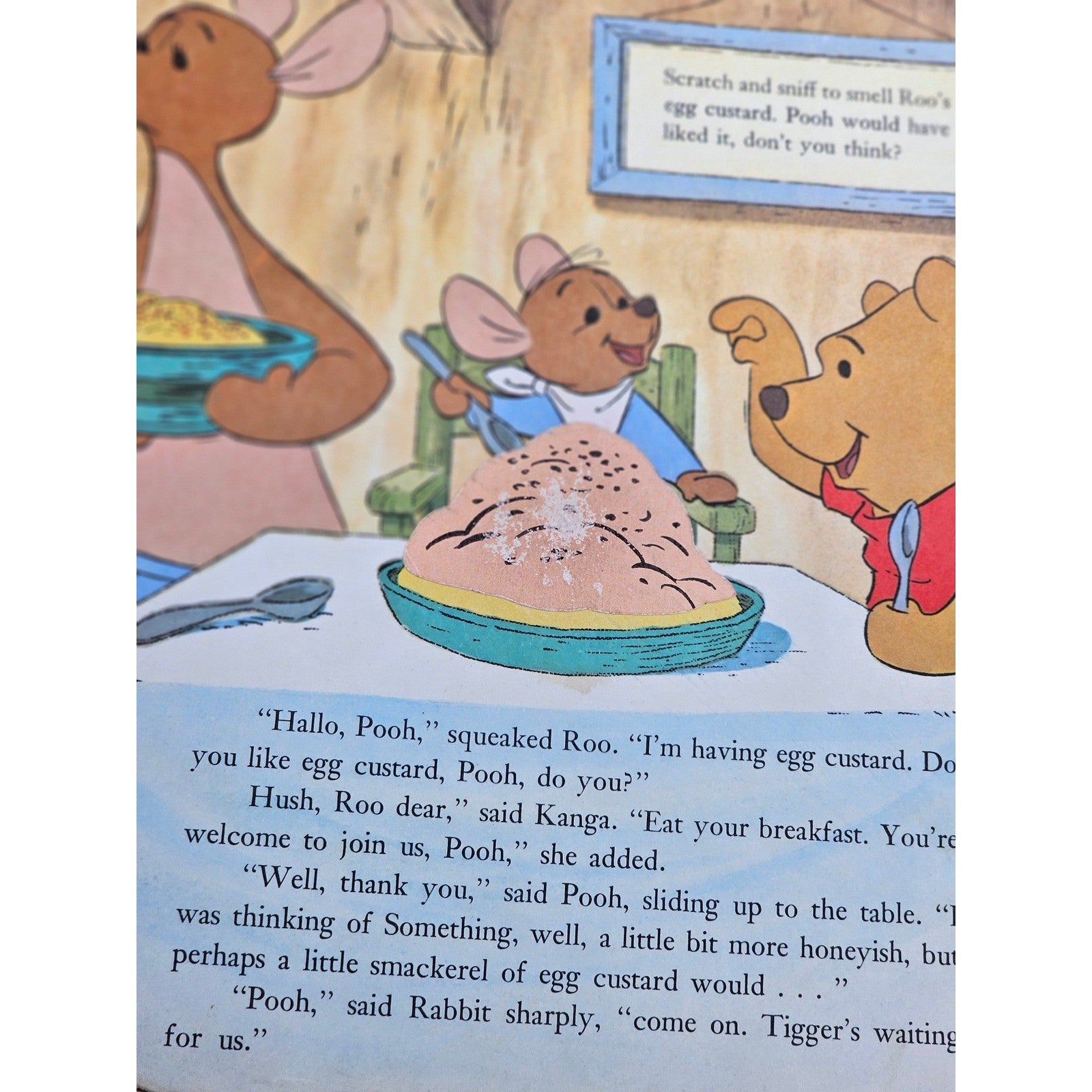 Vintage Winnie the Pooh Scratch Sniff Book 1976 Golden Press