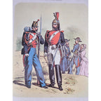 Vintage French Military Uniform Print Garde de Paris 11.5 x 8