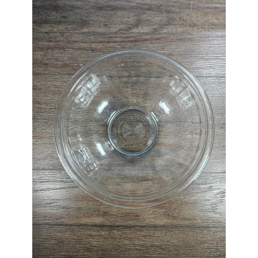 Vintage Clear Glass Mixing Bowl | 9.5" Round Utility Bowl