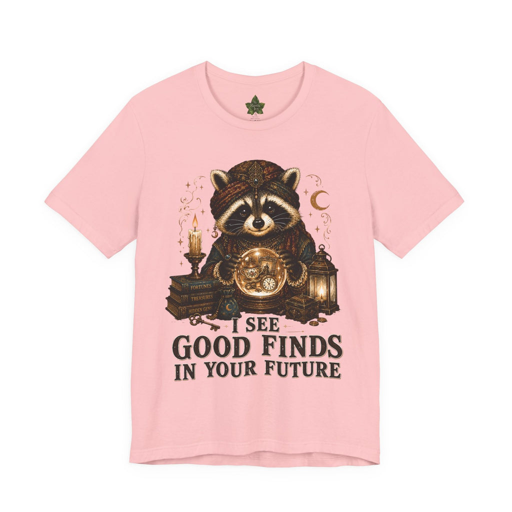 Fortune Teller Raccoon Shirt, Thrift Lover Crystal Ball Tee