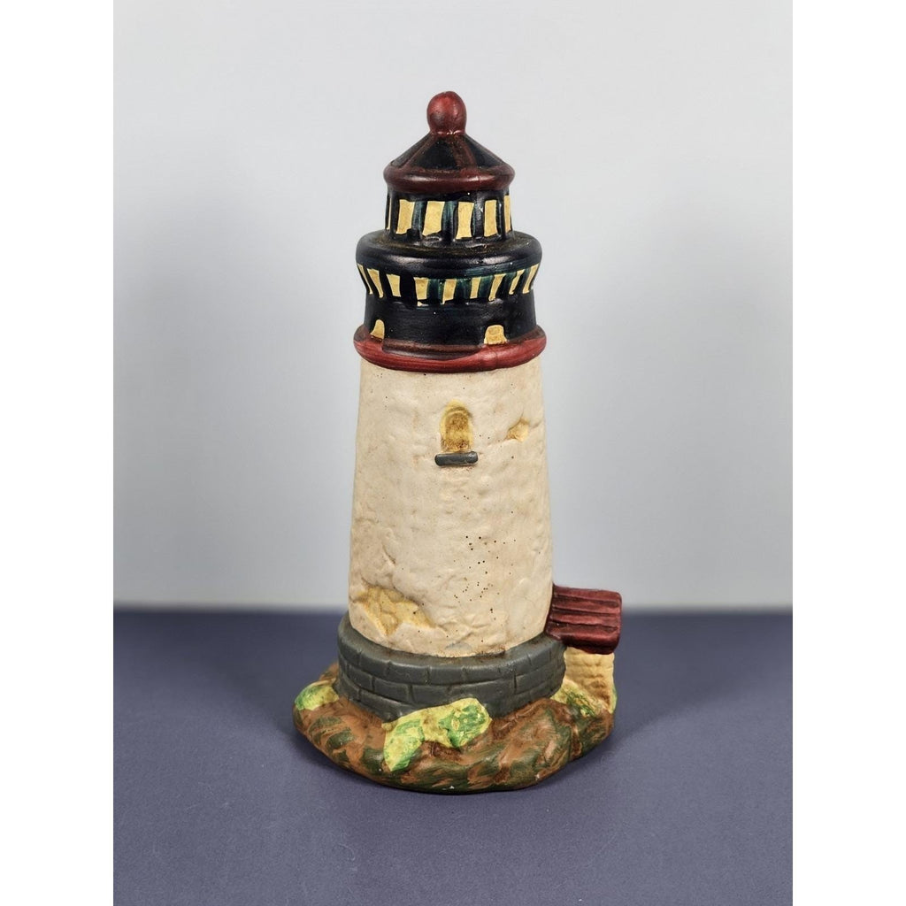 KS Collection Lighthouse Figurine Blue Brick Base Coastal Decor