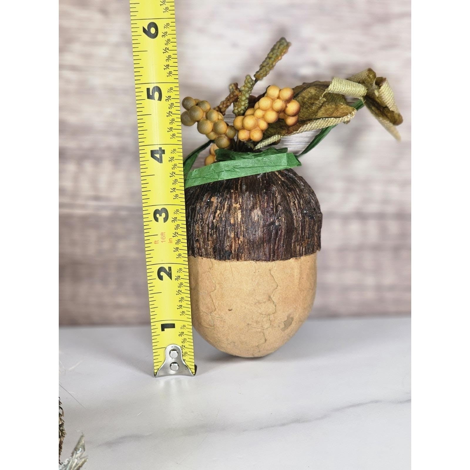 Woodland Mouse & Acorn Ornaments Set | Rustic Nature Holiday Decor