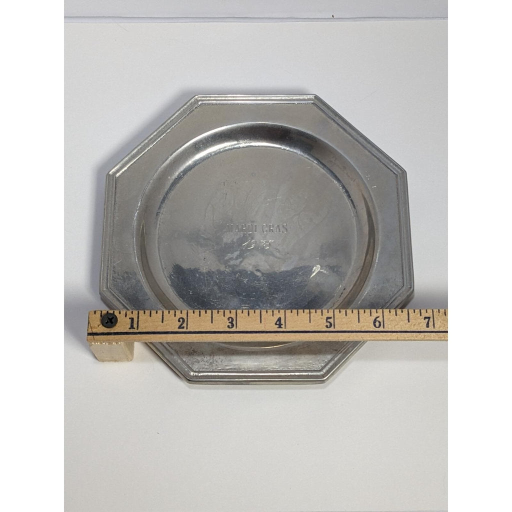 Wilton Columbia Pewter Mardi Gras 1975 Plate 6.5 Inch