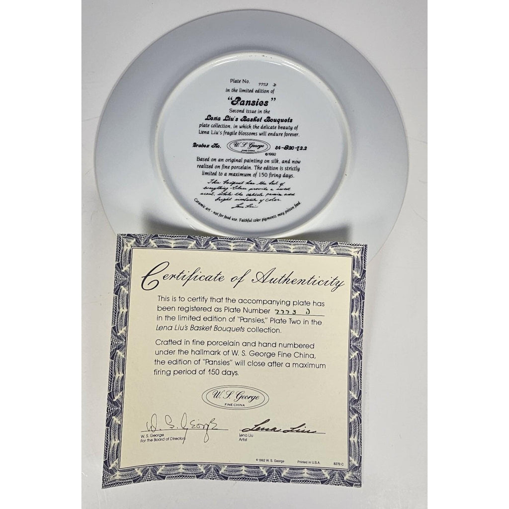 Lena Liu Collector Plate W L George Bradford Exchange China