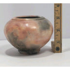 Vintage Studio Pottery Vase Artist Signed Pink Gray Glaze Vase