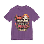 No Thoughts Just Vibes Ghost Shirt, Funny Retro Neon Tee