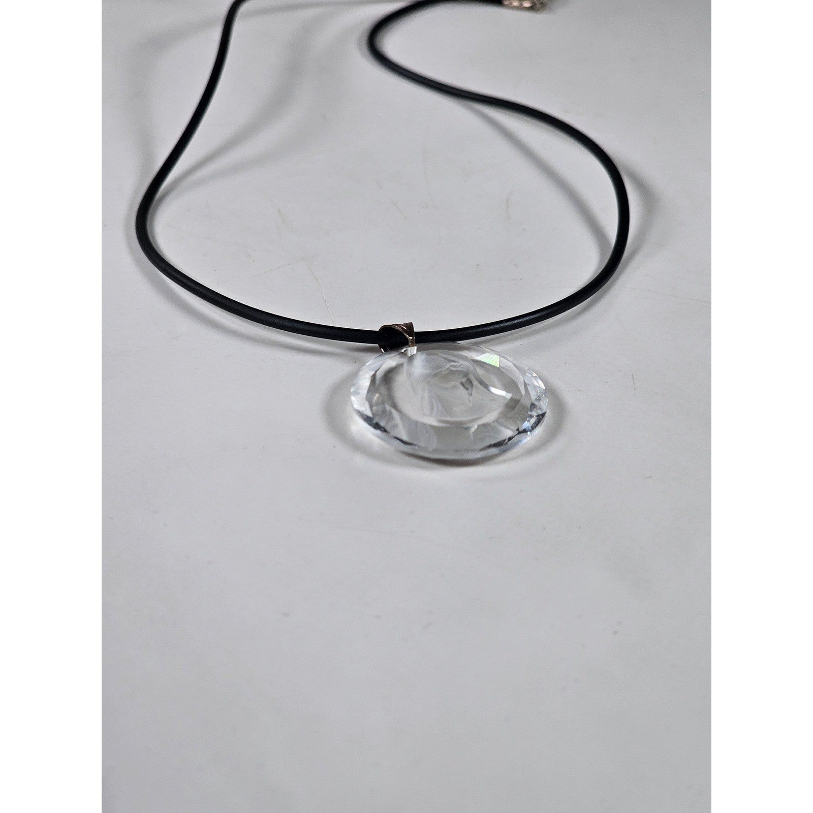 Vintage Swarovski Crystal Madonna Pendant 925 Silver Necklace