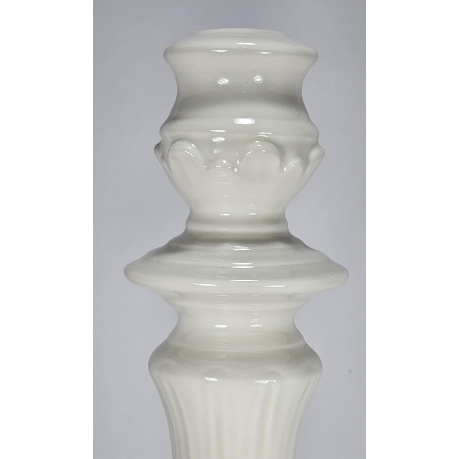 Williams Sonoma Candle Holder White Porcelain Italy Tall