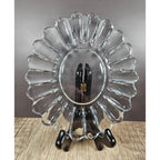Vintage Clear Pressed Glass Oval Serving Platter Fluted Glass Dish