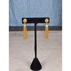 Vintage Gold Tone Tassel Drop Earrings