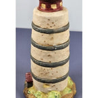 KS Collection Lighthouse Figurine Blue Stripe Nautical Decor