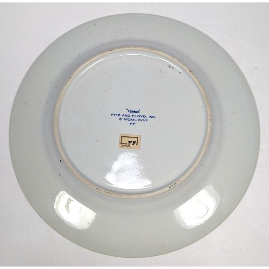 Vintage Fitz and Floyd Oiseau Finch Salad Plate Speckled 7 Inch