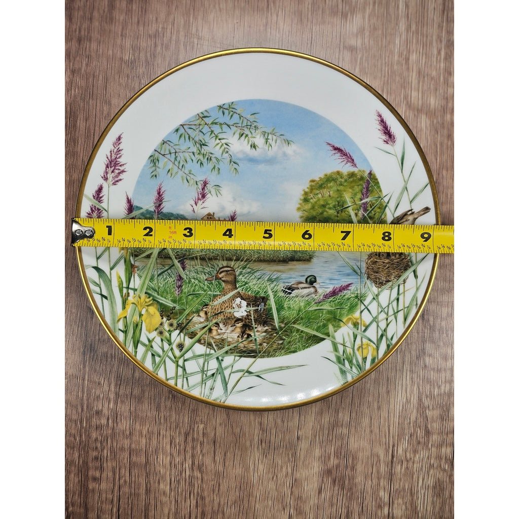 Vintage Franklin Porcelain July Beside the River Plate by Peter Barrett 9 Inch