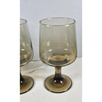 Libbey Tawny Accent Wine Glasses Set of 3 Smokey Amber