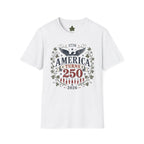 America Turns 250 Shirt 1776 2026 Patriotic Eagle 4th July Tee