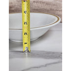 Design Four Stoneware Serving Bowl Brown Rim Made in Japan 9"