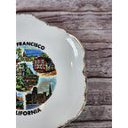 Vintage San Francisco Souvenir Plate Gold Trim Scalloped 5.5"