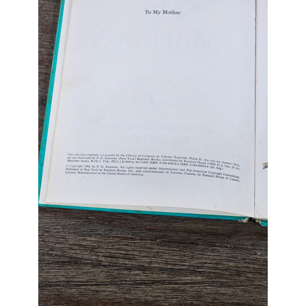 Are You My Mother 1960 P.D. Eastman Beginner Book