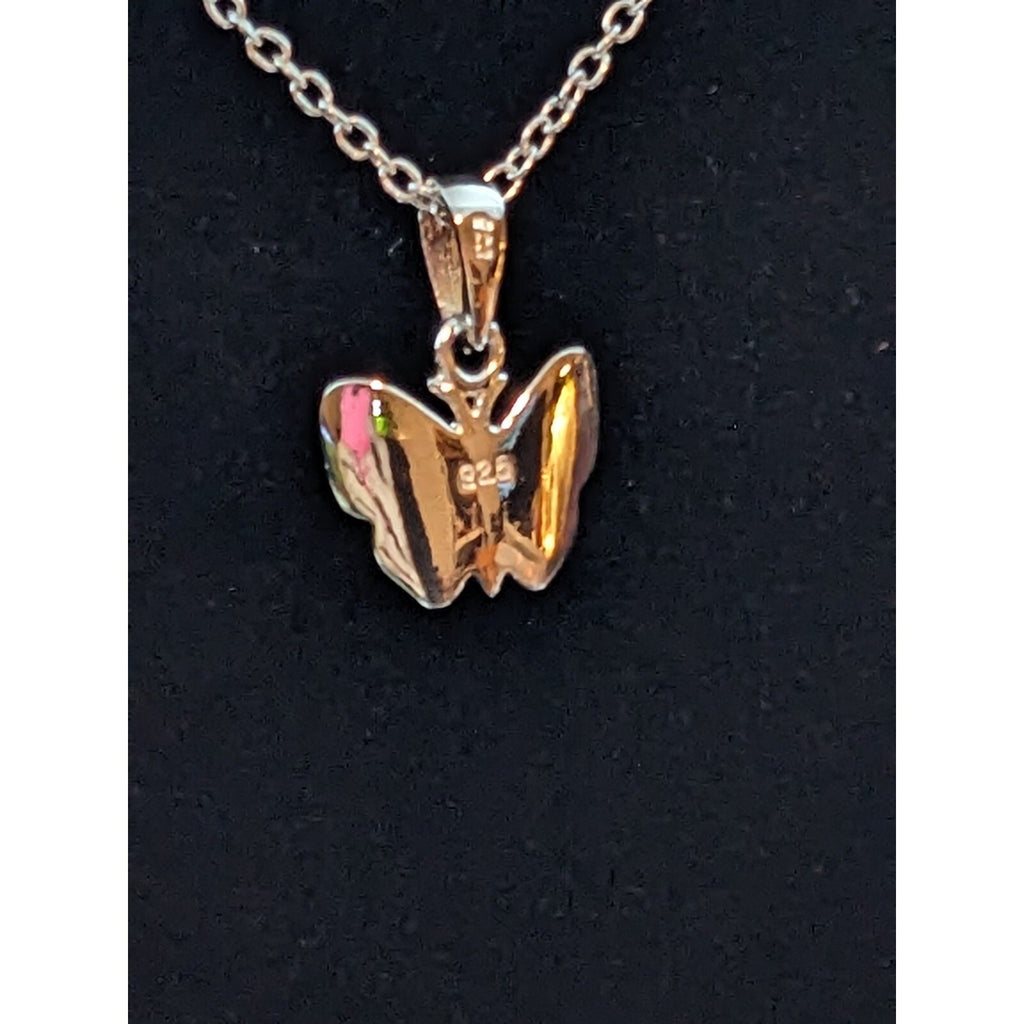 925 Sterling Silver Butterfly Pendant Necklace on 16 Inch Chain Gift Boxed